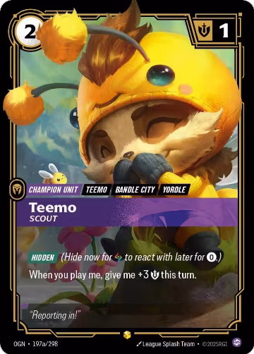 Teemo, Scout (Alternate Art) (197a/298), Origins — Riftbound card price