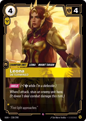 Leona, Determined (238/298), Origins — Riftbound card price