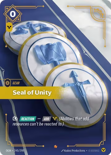 Seal of Unity (245/298), Origins — Riftbound card price