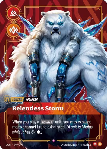 Volibear, Relentless Storm (249/298), Origins — Riftbound card price