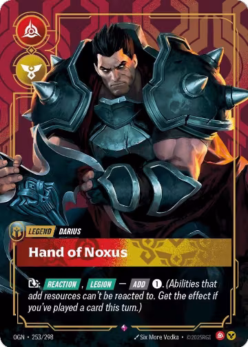 Darius, Hand of Noxus (253/298), Origins — Riftbound card price