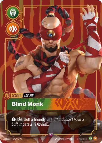 Lee Sin, Blind Monk (257/298), Origins — Riftbound card price