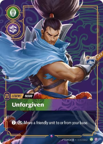 Yasuo, Unforgiven (259/298), Origins — Riftbound card price