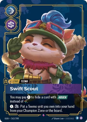 Teemo, Swift Scout (263/298), Origins — Riftbound card price