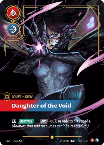 Kai'Sa, Daughter of the Void (Overnumbered) (299/298), Origins — Riftbound card price