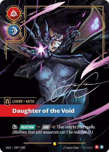 Kai'Sa, Daughter of the Void (Signature) (299*/298) — card price