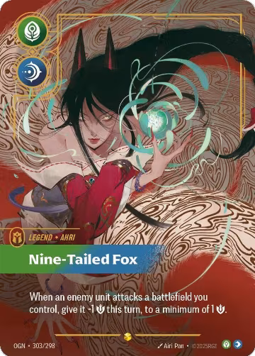 Ahri, Nine-Tailed Fox (Overnumbered) (303/298), Origins — Riftbound card price