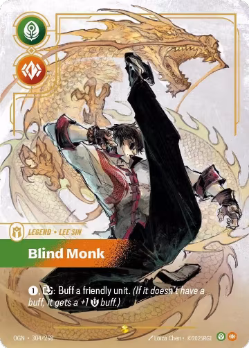 Lee Sin, Blind Monk (Overnumbered) (304/298), Origins — Riftbound card price