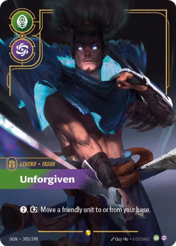 Yasuo, Unforgiven (Overnumbered) (305/298), Origins — Riftbound card price