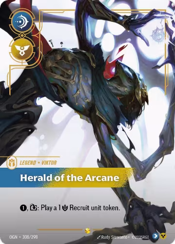 Viktor, Herald of the Arcane (Overnumbered) (308/298), Origins — Riftbound card price