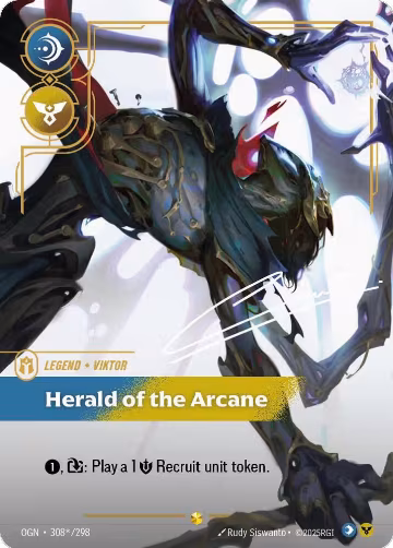 Viktor, Herald of the Arcane (Signature) (308*/298), Origins — Riftbound card price