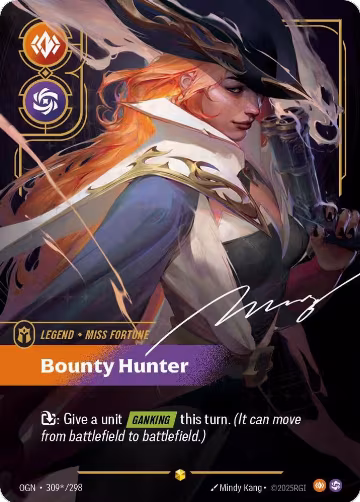 Miss Fortune, Bounty Hunter (Signature) (309*/298) — card price