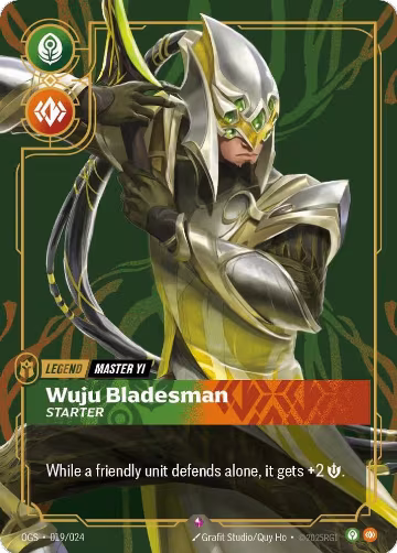 Master Yi, Wuju Bladesman (Starter) (019/024), Origins: Proving Grounds — Riftbound card price
