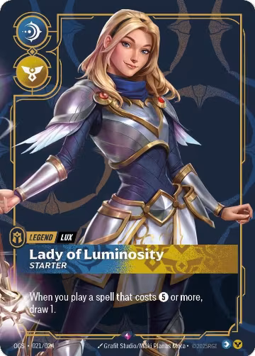 Lux, Lady of Luminosity (Starter) (021/024), Origins: Proving Grounds — Riftbound card price