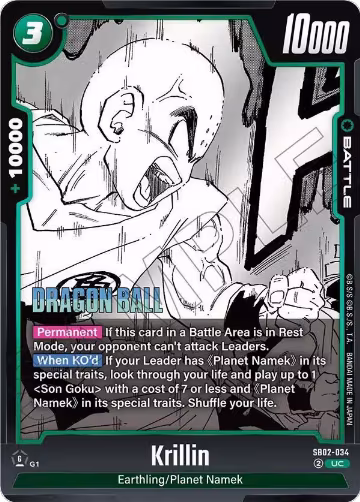 Krillin - SB02-034 (SB02-034), Manga Booster 02 — DB Fusion card price