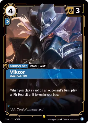Viktor, Innovator (Alternate Art) (117a/298), Origins — Riftbound card price
