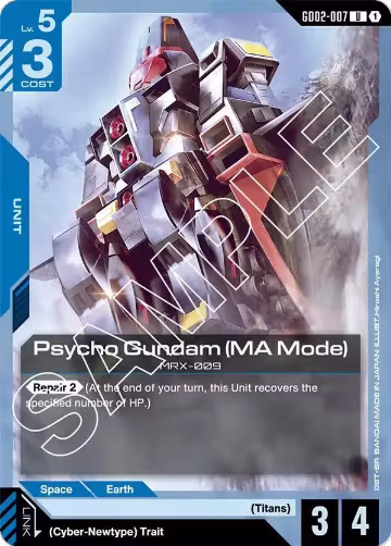 Psycho Gundam (MA Mode) (GD02-007), Dual Impact — Gundam card price