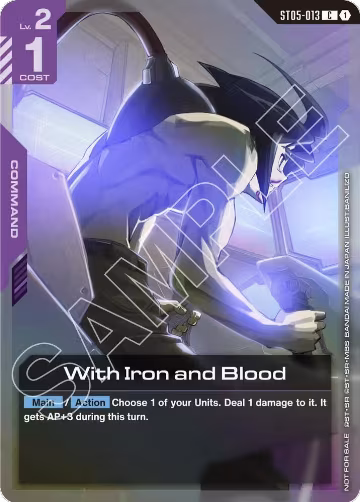 With Iron and Blood (ST05 Release Event) (ST05-013), Gundam Promotional Cards — Gundam card price