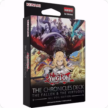 THE CHRONICLES DECK: The Fallen & the Virtuous (All-Foil Edition) Deck, THE CHRONICLES DECK: The Fallen & The Virtuous (All-Foil Edition) — Yu-Gi-Oh! sealed product price