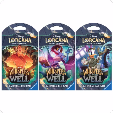Disney Lorcana: Whispers in the Well Sleeved Booster Pack Art Bundle [Set of 3], Whispers in the Well — Lorcana sealed product price