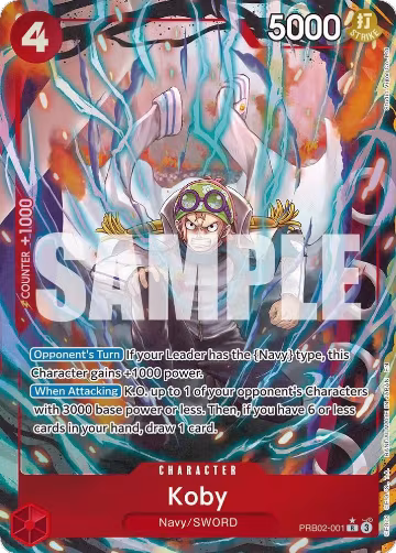 Koby (Alternate Art) (PRB02-001), Premium Booster -The Best- Vol. 2 — One Piece card price
