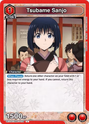 Tsubame Sanjo (UE11ST/RNK-1-078), Rurouni Kenshin Starter Deck — Union Arena card price