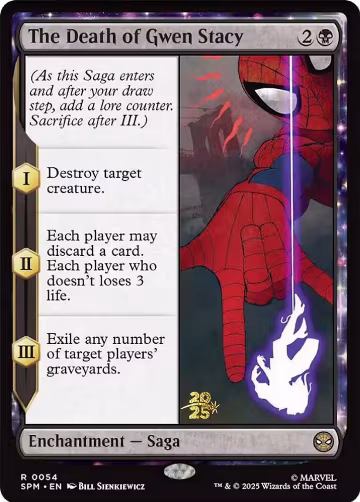 The Death of Gwen Stacy (54), Prerelease Cards — Magic card price