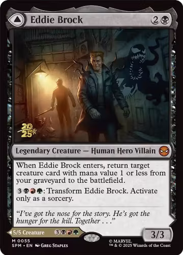 Eddie Brock (55), Prerelease Cards — Magic card price