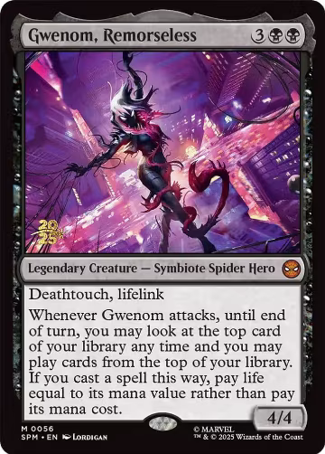 Gwenom, Remorseless (56), Prerelease Cards — Magic card price