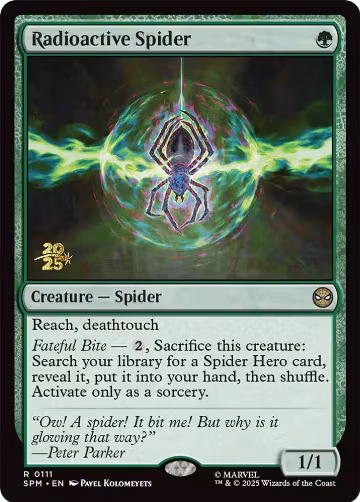 Radioactive Spider (111), Prerelease Cards — Magic card price