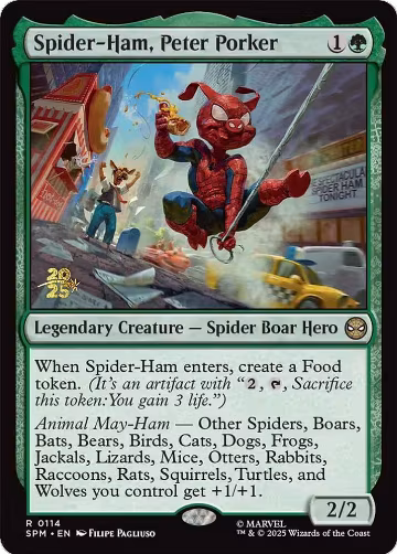 Spider-Ham, Peter Porker (114), Prerelease Cards — Magic card price
