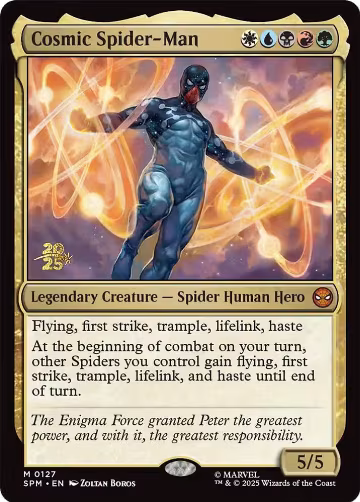 Cosmic Spider-Man (127), Prerelease Cards — Magic card price