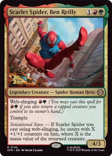 Scarlet Spider, Ben Reilly (142), Prerelease Cards — Magic card price