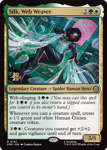 Silk, Web Weaver (145), Prerelease Cards — Magic card price
