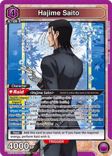 Hajime Saito (039) (UE11BT/RNK-1-039), Rurouni Kenshin — Union Arena card price