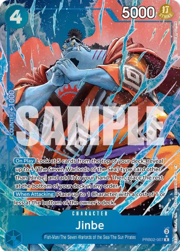 Jinbe - PRB02-007(Alternate Art) (PRB02-007), Premium Booster -The Best- Vol. 2 — One Piece card price