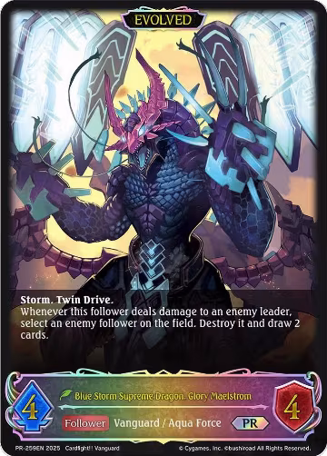 Blue Storm Supreme Dragon, Glory Maelstrom (Evolved) (PR-259EN), Shadowverse: Evolve Promo Cards — Shadowverse card price