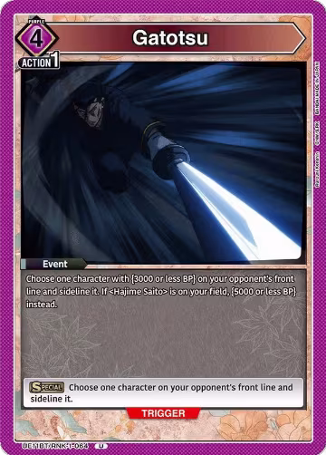 Gatotsu (UE11BT/RNK-1-064), Rurouni Kenshin — Union Arena card price