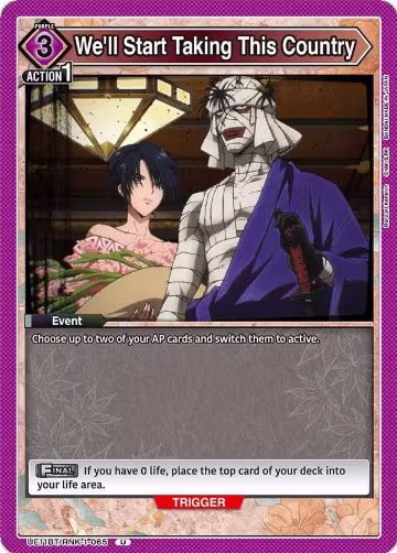 We'll Start Taking This Country (UE11BT/RNK-1-065), Rurouni Kenshin — Union Arena card price