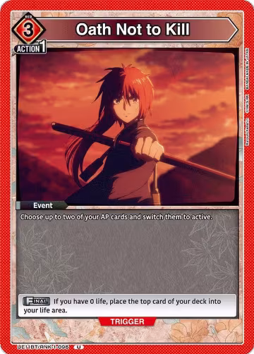 Oath Not to Kill (UE11BT/RNK-1-096), Rurouni Kenshin — Union Arena card price