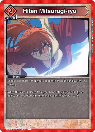 Hiten Mitsurugi-ryu (UE11BT/RNK-1-098), Rurouni Kenshin — Union Arena card price
