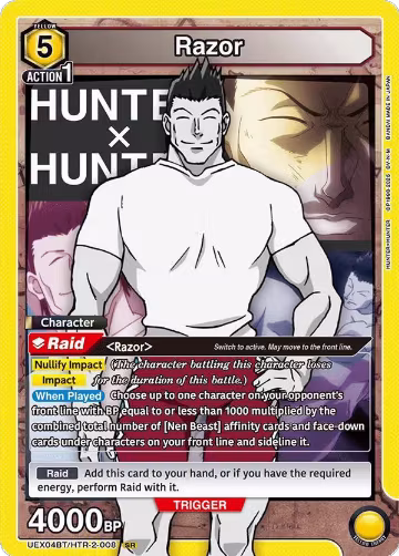 Razor (008) (UEX04BT/HTR-2-008), UEX04BT: HUNTER X HUNTER Vol.2 — Union Arena card price
