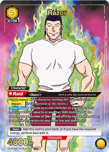 Razor (008) (SR*) (UEX04BT/HTR-2-008), UEX04BT: HUNTER X HUNTER Vol.2 — Union Arena card price