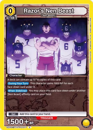 Razor's Nen Beast (UEX04BT/HTR-2-011), UEX04BT: HUNTER X HUNTER Vol.2 — Union Arena card price