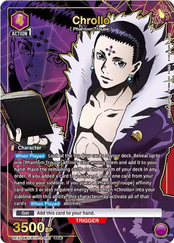 Chrollo (SR*) (UEX04BT/HTR-2-050), UEX04BT: HUNTER X HUNTER Vol.2 — Union Arena card price