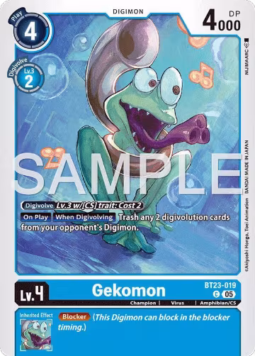 Gekomon (BT23-019 C), Hackers' Slumber — Digimon card price