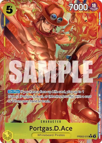 Portgas.D.Ace - PRB02-018 (Alternate Art) (PRB02-018), Premium Booster -The Best- Vol. 2 — One Piece card price