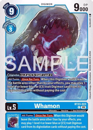 Whamon (BT23-023 C), Hackers' Slumber — Digimon card price