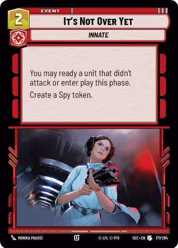 It's Not Over Yet (177/264), Secrets of Power — Star Wars card price