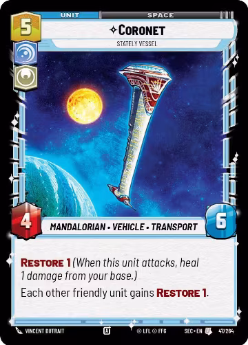 Coronet - Stately Vessel (47/264), Secrets of Power — Star Wars card price